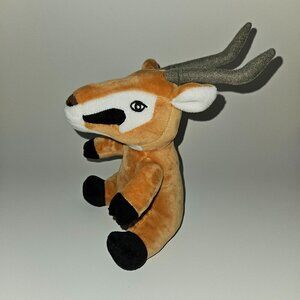 Curto Toy Brown Antelope Plush 7.5"  Stuffed Animal Toy Sewn Eyes